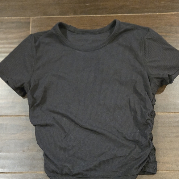 Tops - Lululemon All It Takes Black Ribbed Top Sz S/M